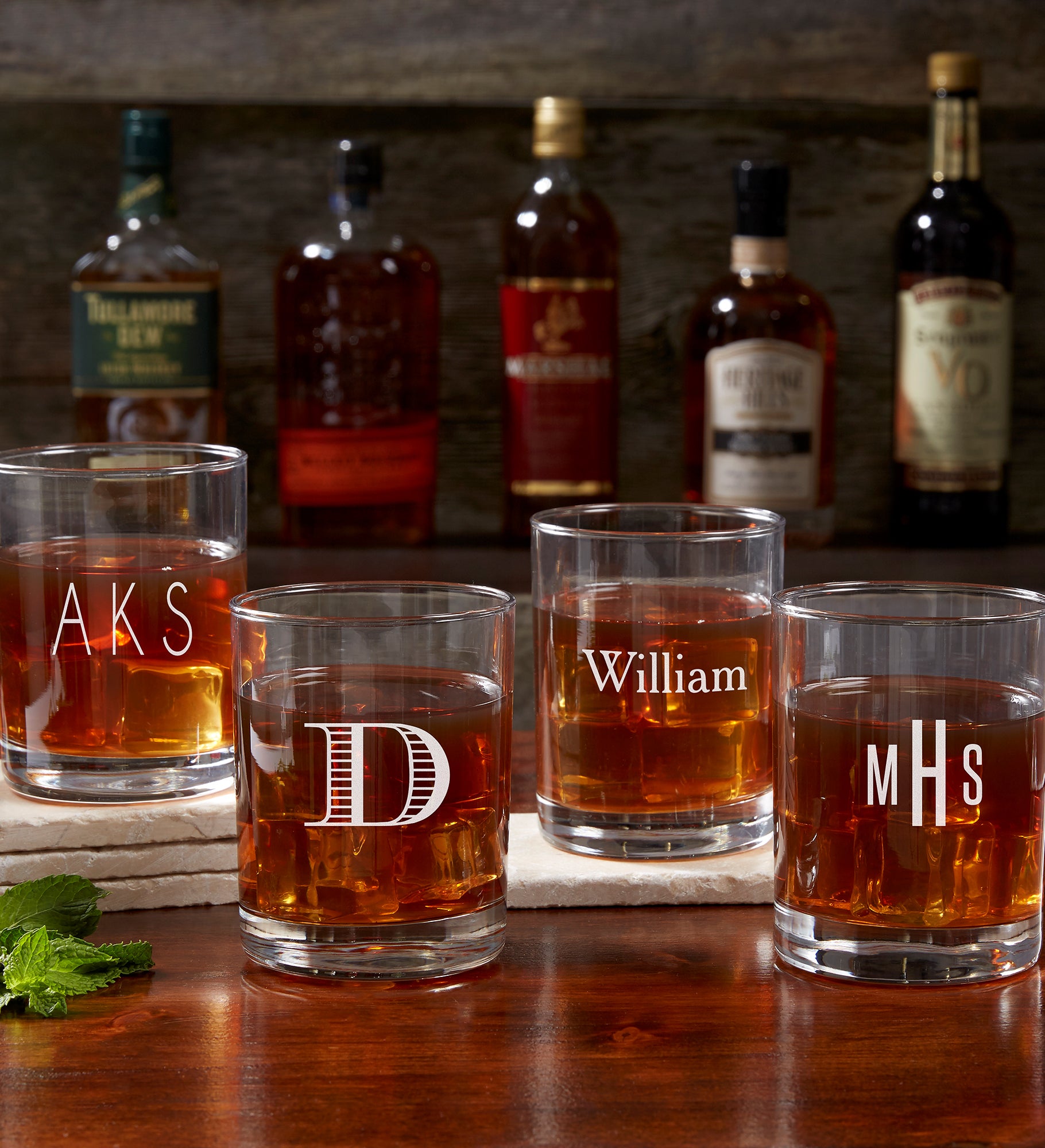 Classic Celebrations Engraved Old Fashioned Whiskey Glasses